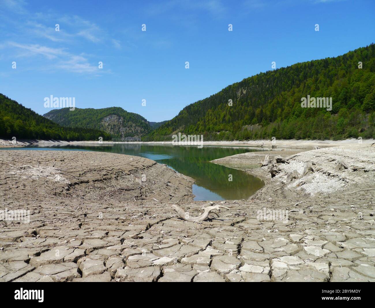 Sylvenstein Talsperre Stockfoto