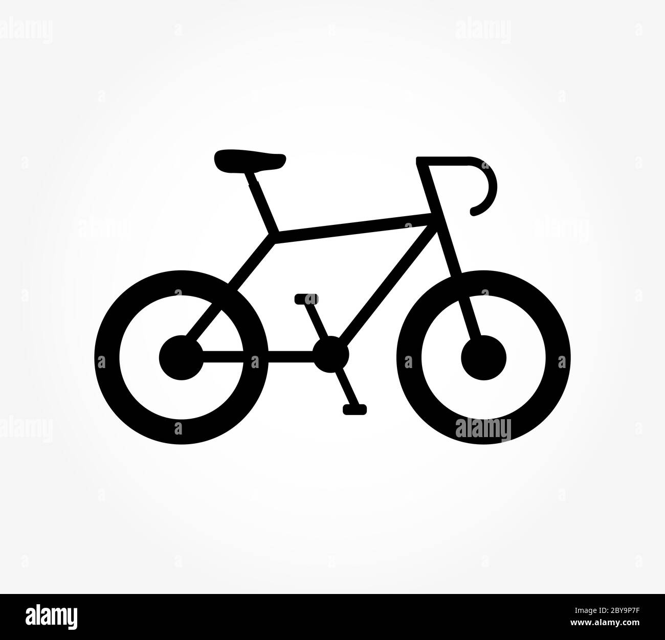 Fahrradsymbol. Fahrrad. Schild für Fahrräder isoliert auf weißem Hintergrund. Radfahrkonzept. Trendy flachen Stil für Grafik-Design, Logo, Website, Social medi Stockfoto