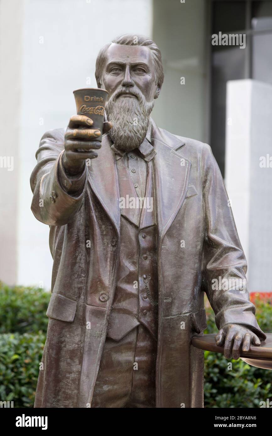 Dr. John Pemberton Statue,World of Coca Cola,Pemberton Park,Atlanta,Georgia,USA Stockfoto