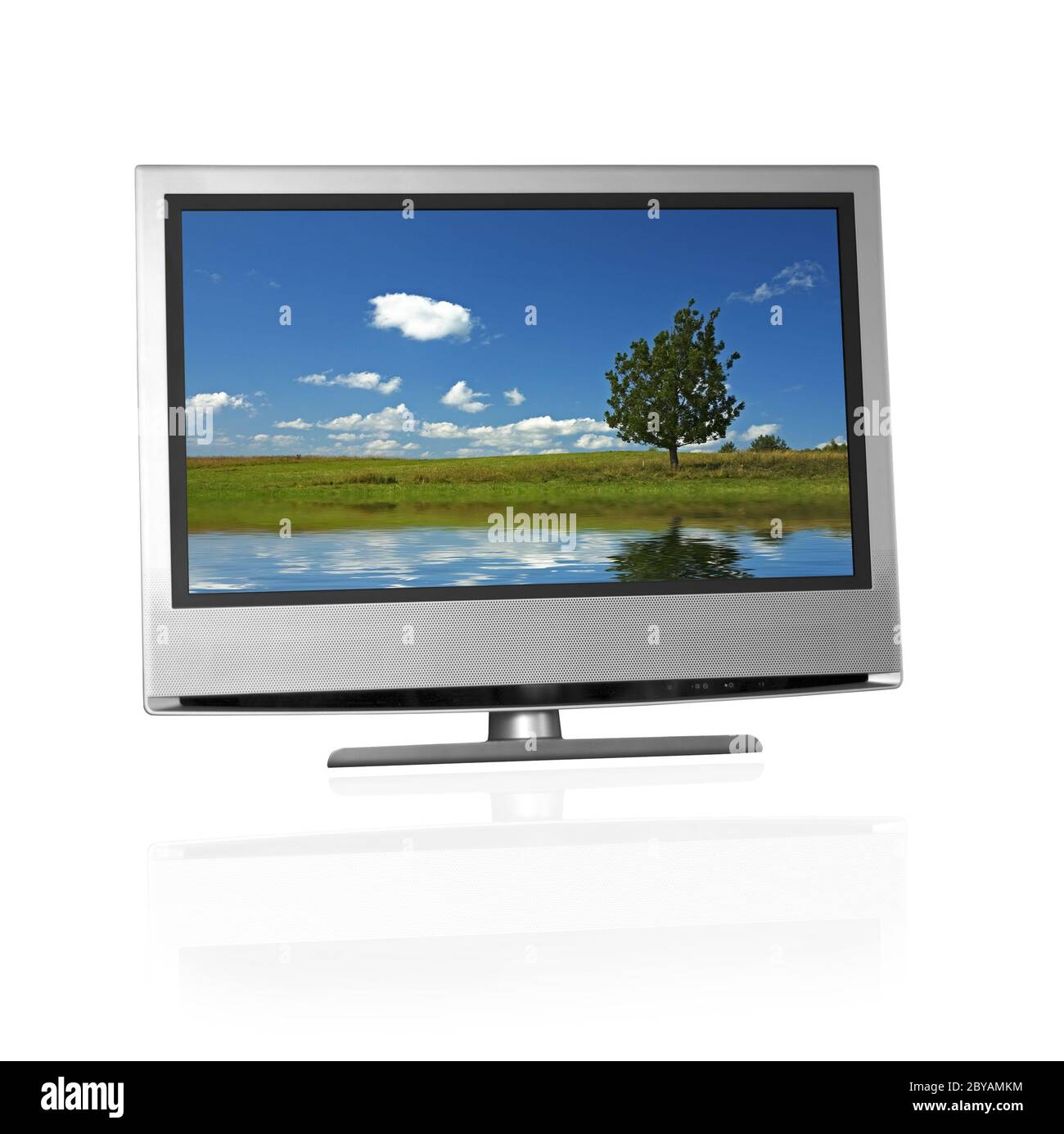 Ländliche Landschaft auf Flachbildschirm-tv Stockfoto