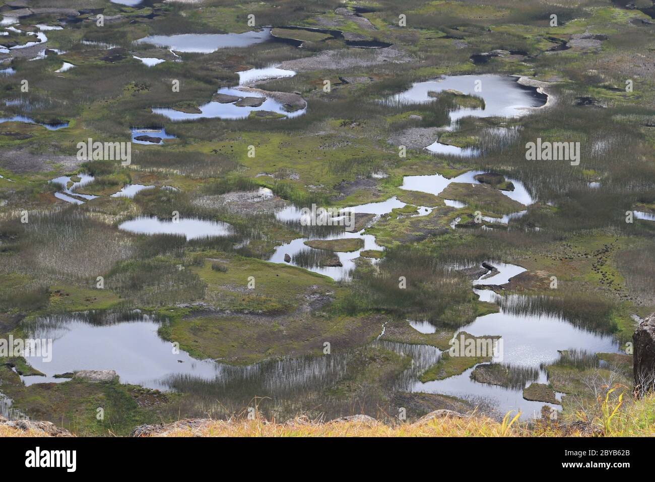 Rano Kau, Osterinsel Stockfoto