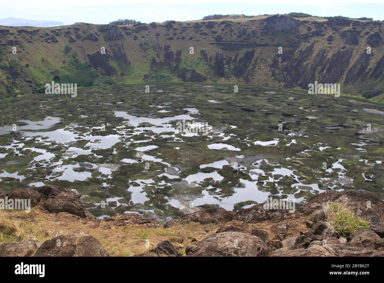 Rano Kau, Osterinsel Stockfoto