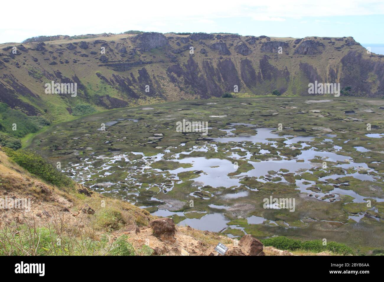 Rano Kau, Osterinsel Stockfoto