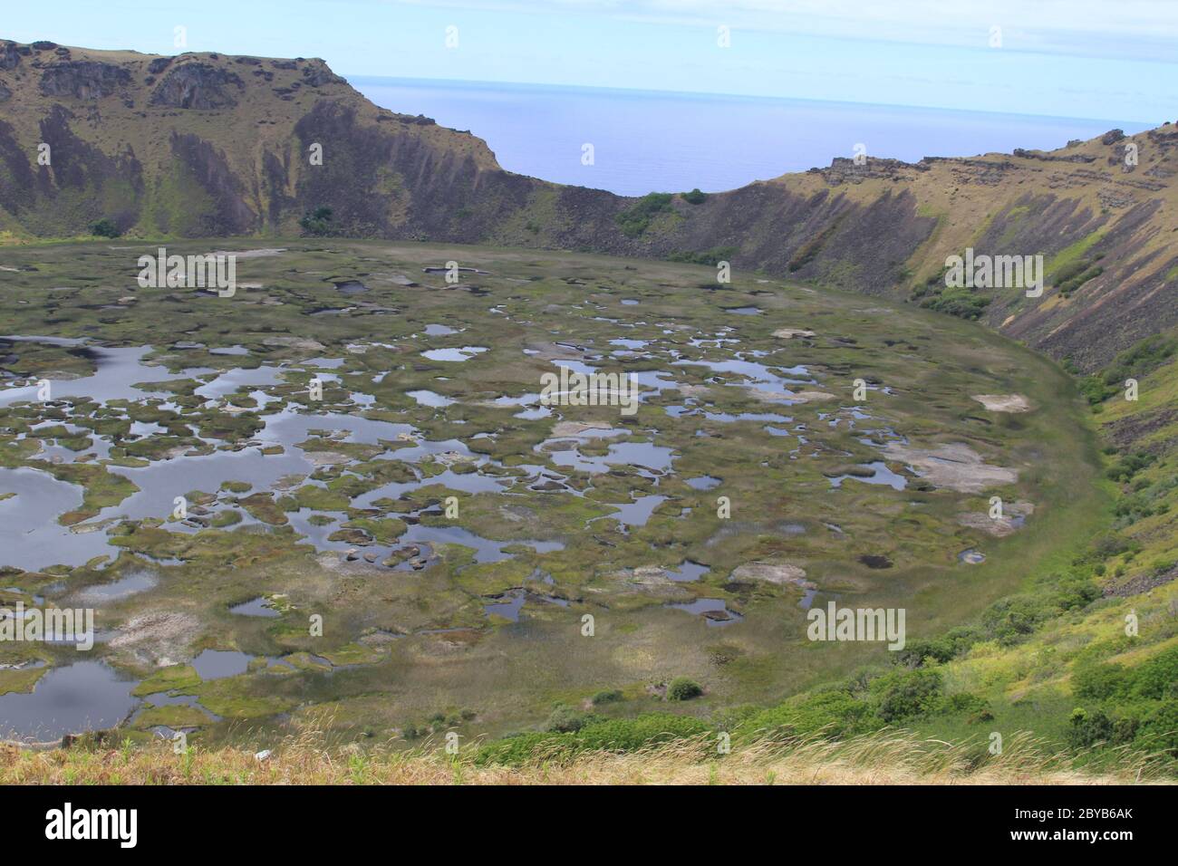 Rano Kau, Osterinsel Stockfoto
