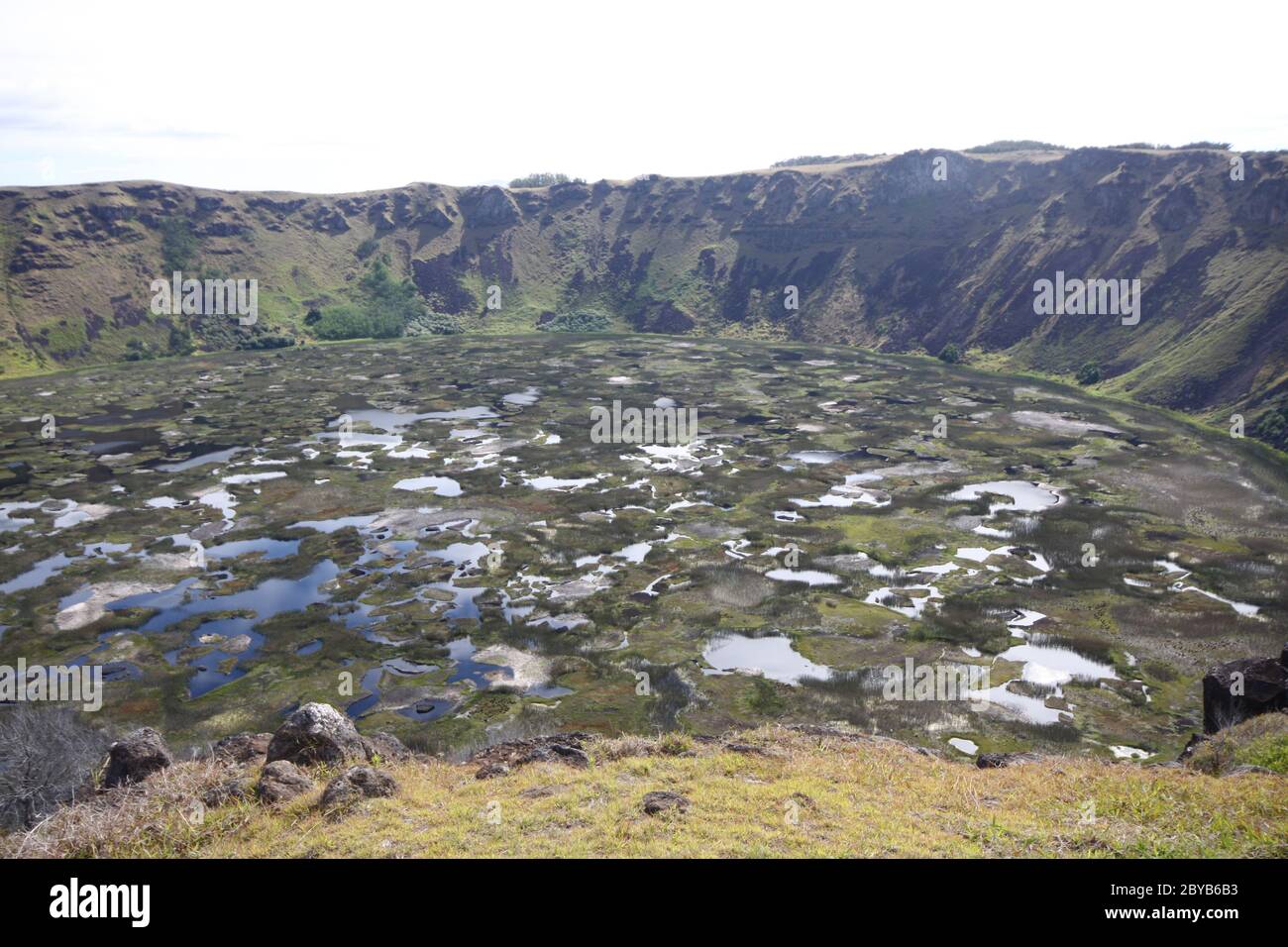 Rano Kau, Osterinsel Stockfoto
