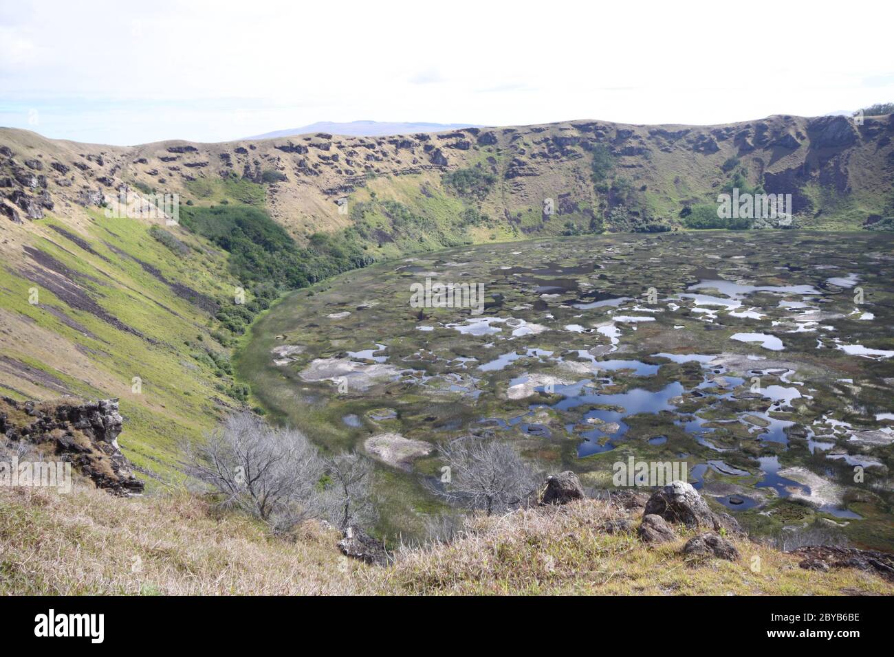 Rano Kau, Osterinsel Stockfoto