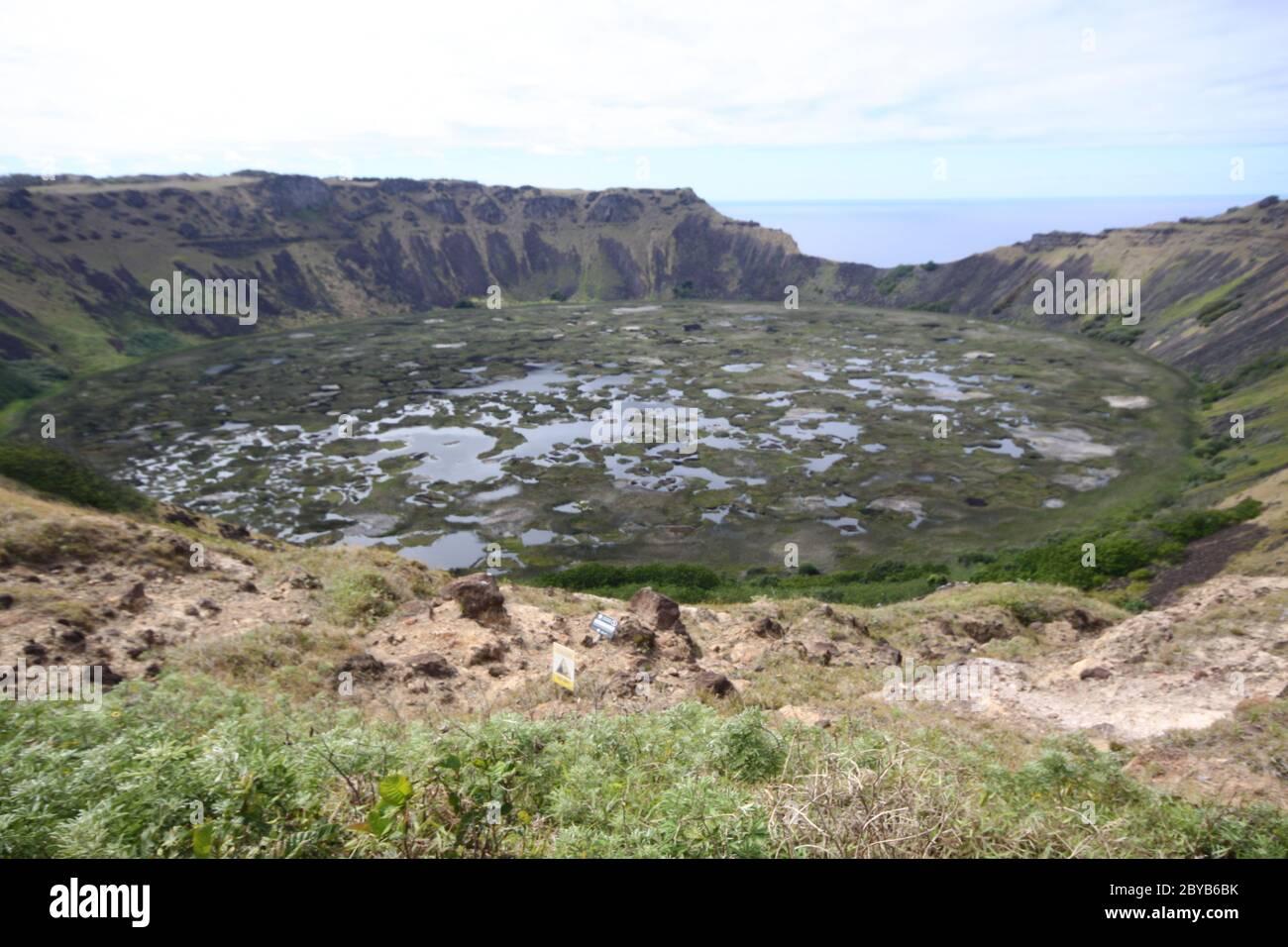 Rano Kau, Osterinsel Stockfoto