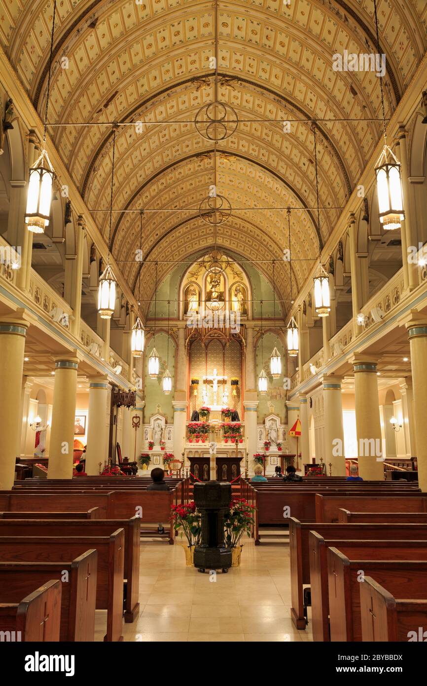 Kathedrale Basilika unserer Lieben Frau des Friedens, Honolulu, Oahu Island, Hawaii, USA Stockfoto