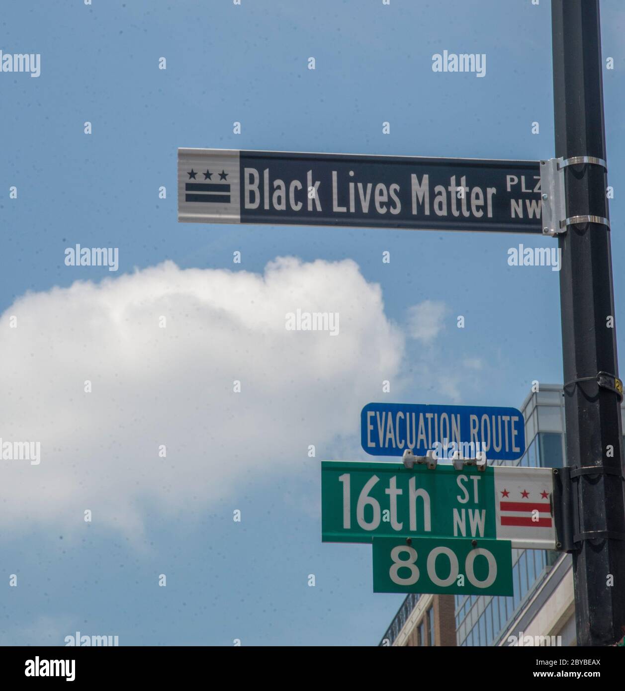 Washington DC, 9. Juni 2020, USA: Schwarzes Leben ist ein Symbol in Washington DC. Patsy Lynch/Alamy Stockfoto