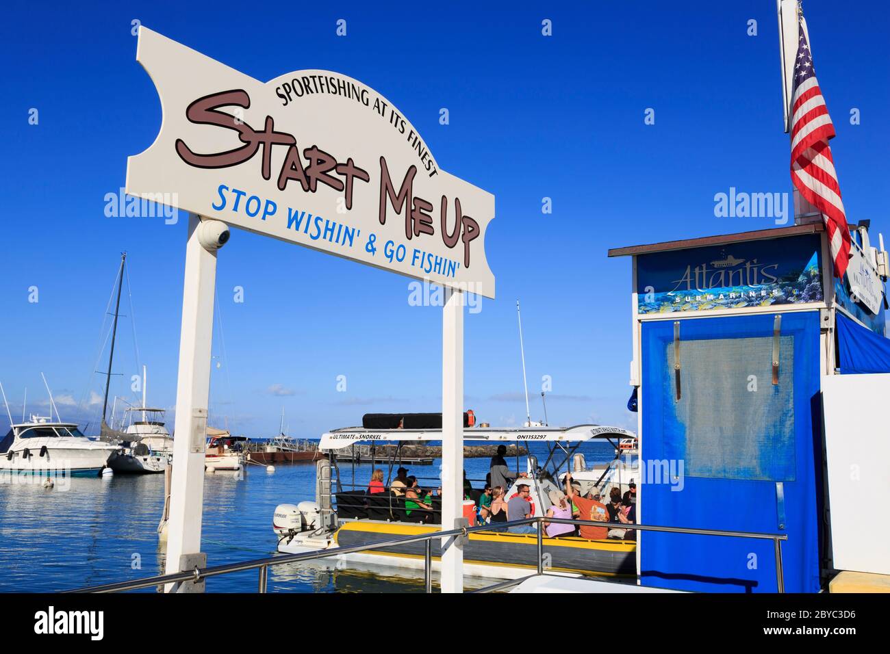 Small Boat Harbour, Lahaina, Maui, Hawaii, USA Stockfoto