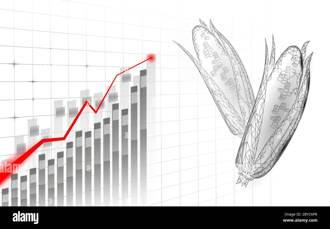 Ökologische Mais Biokraftstoff Pistole. Erneuerbare Energie spart Umwelt-Konzept. Low Poly polygonal futuristisch dunkelblau Spender Benzin Öl Stock Vektor