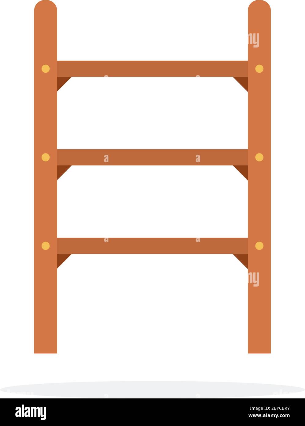 Kleine Holztreppe Vektor flach isoliert Stock Vektor