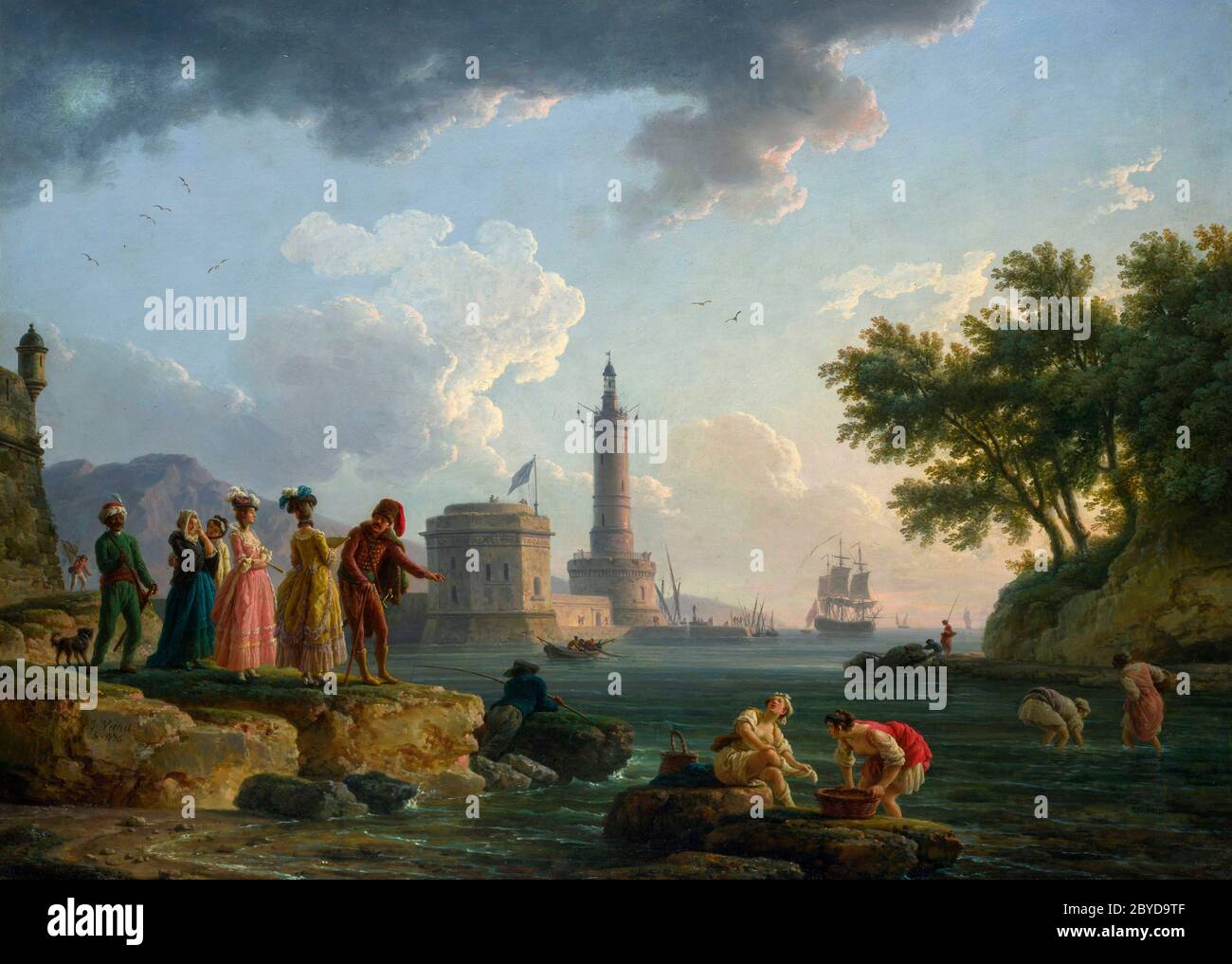 A Seashore - Joseph Vernet, 1776 Stockfoto