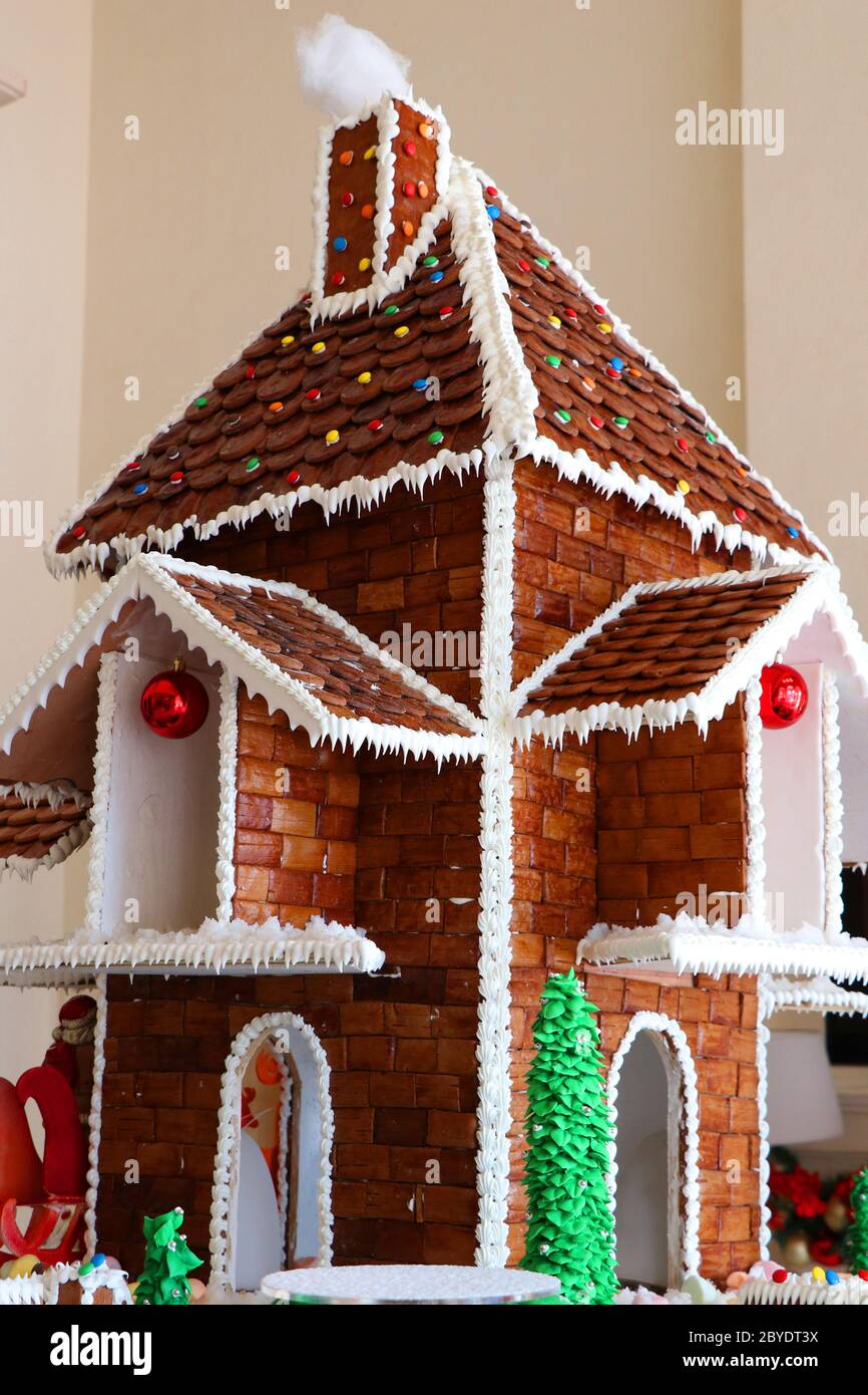 Ingwer Brot Haus Vorbereitung für weihnachten Special Stockfoto