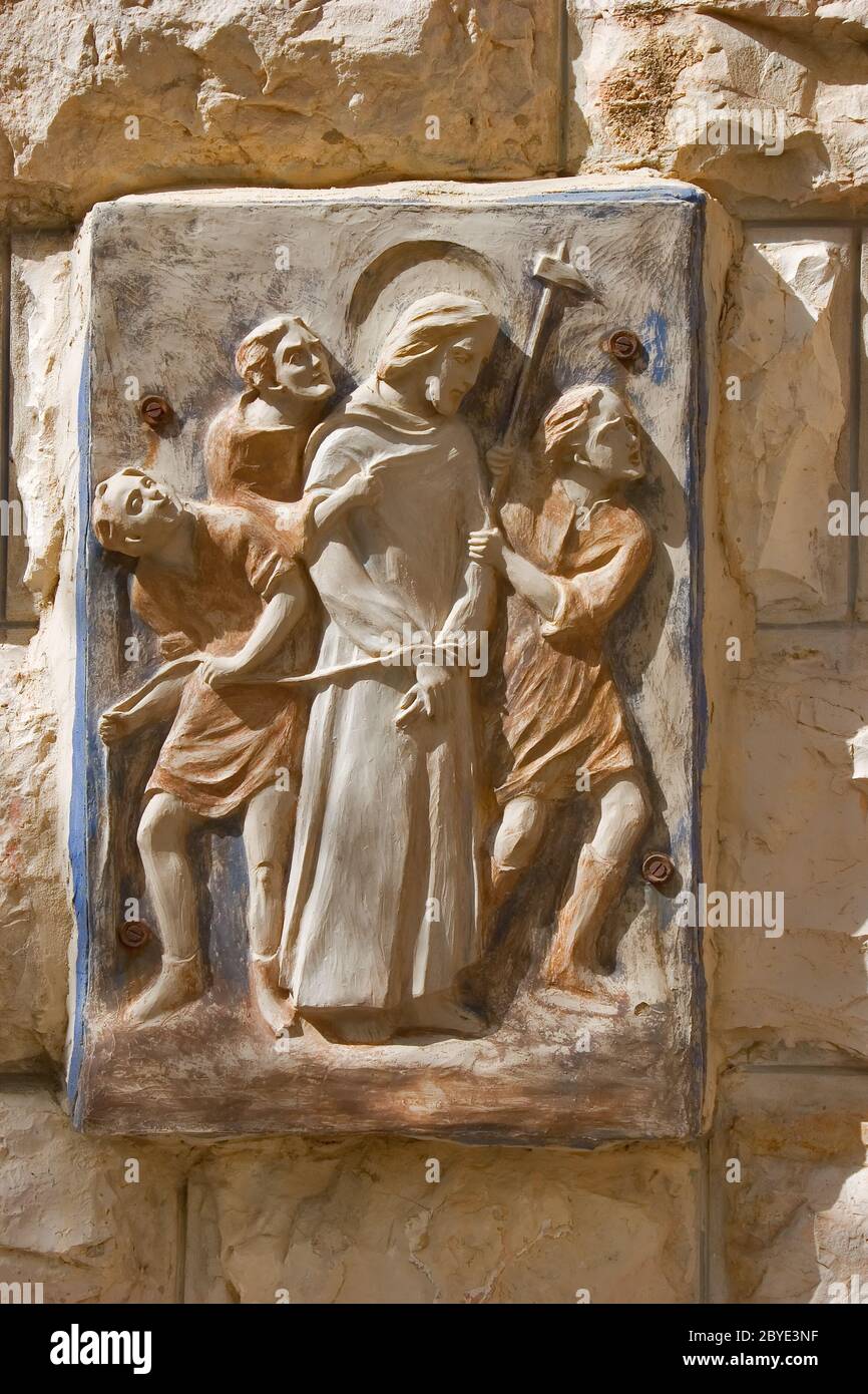 Unvergessliche Basrelief. Stockfoto