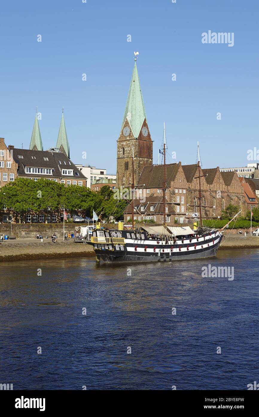 Bremen - Kämpfe mit Martinikirche Stockfoto