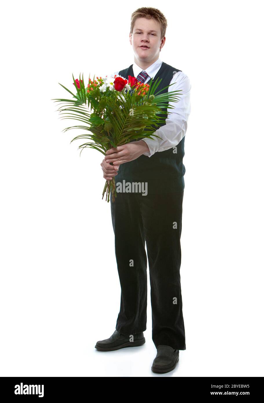 Schüler der höheren Klassen in der Schuluniform Stockfoto