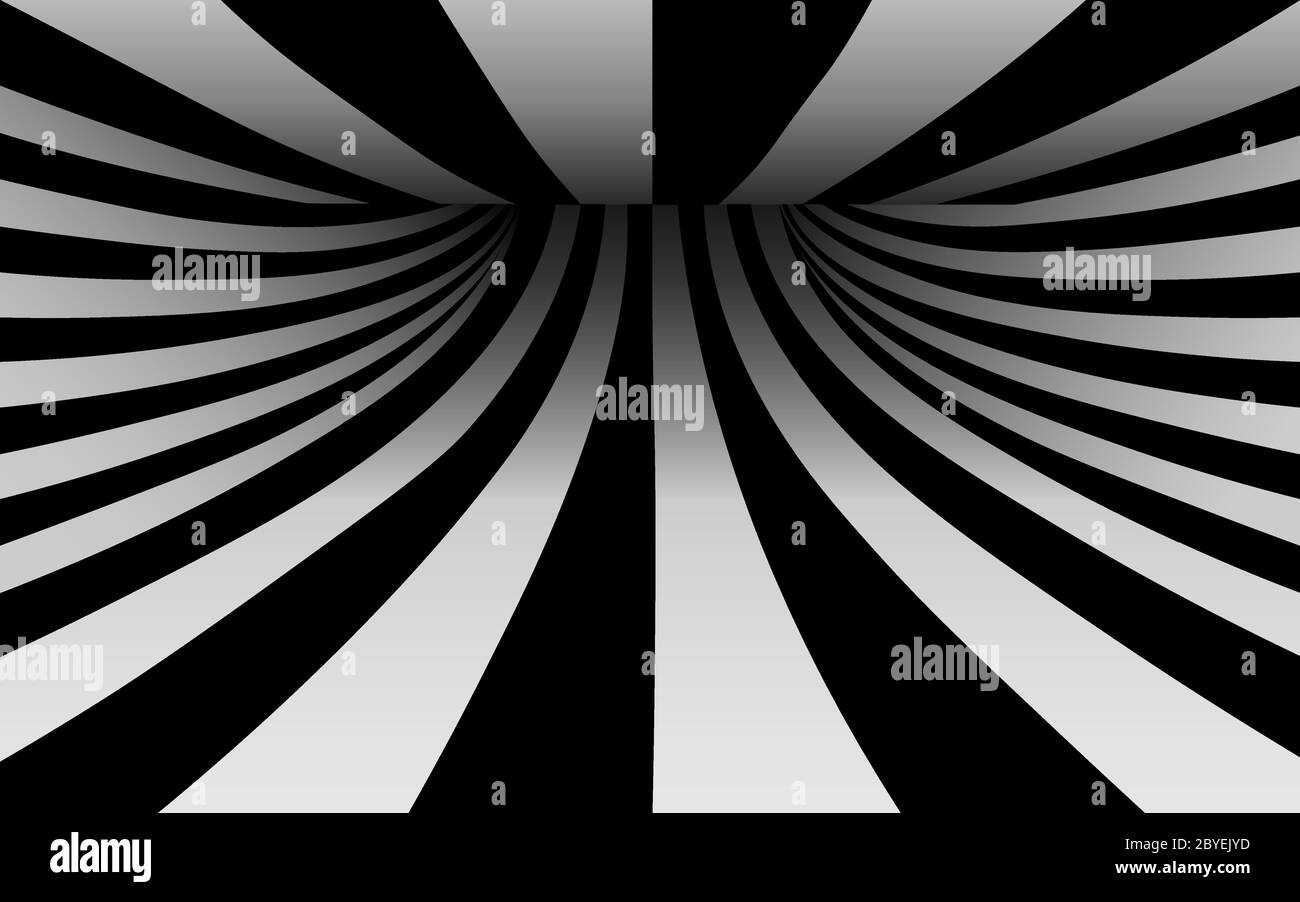 Schwarz-weiß Tunnel Textur Hintergrund Stock Vektor