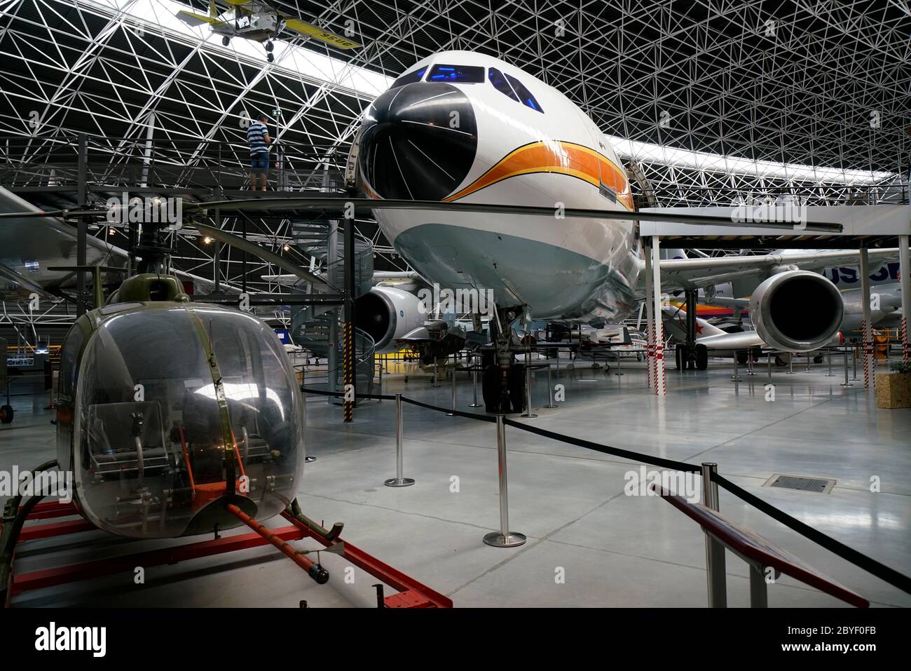 Airbus A300B Großraumflugzeuge im Museum Aeroscopia. Blagnac.Toulouse.Haute-Garonne.Occitanie.Frankreich Stockfoto