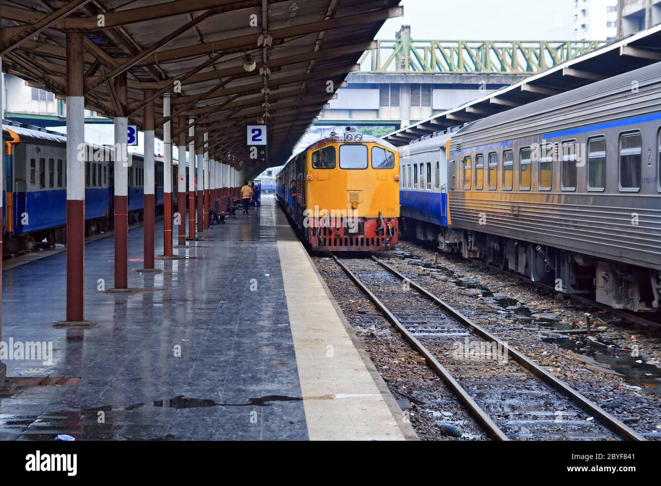 Retro orange Zug Stockfoto