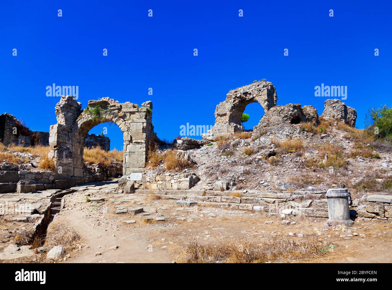 Ruinen von Aspendos in Antalya, Türkei Stockfoto