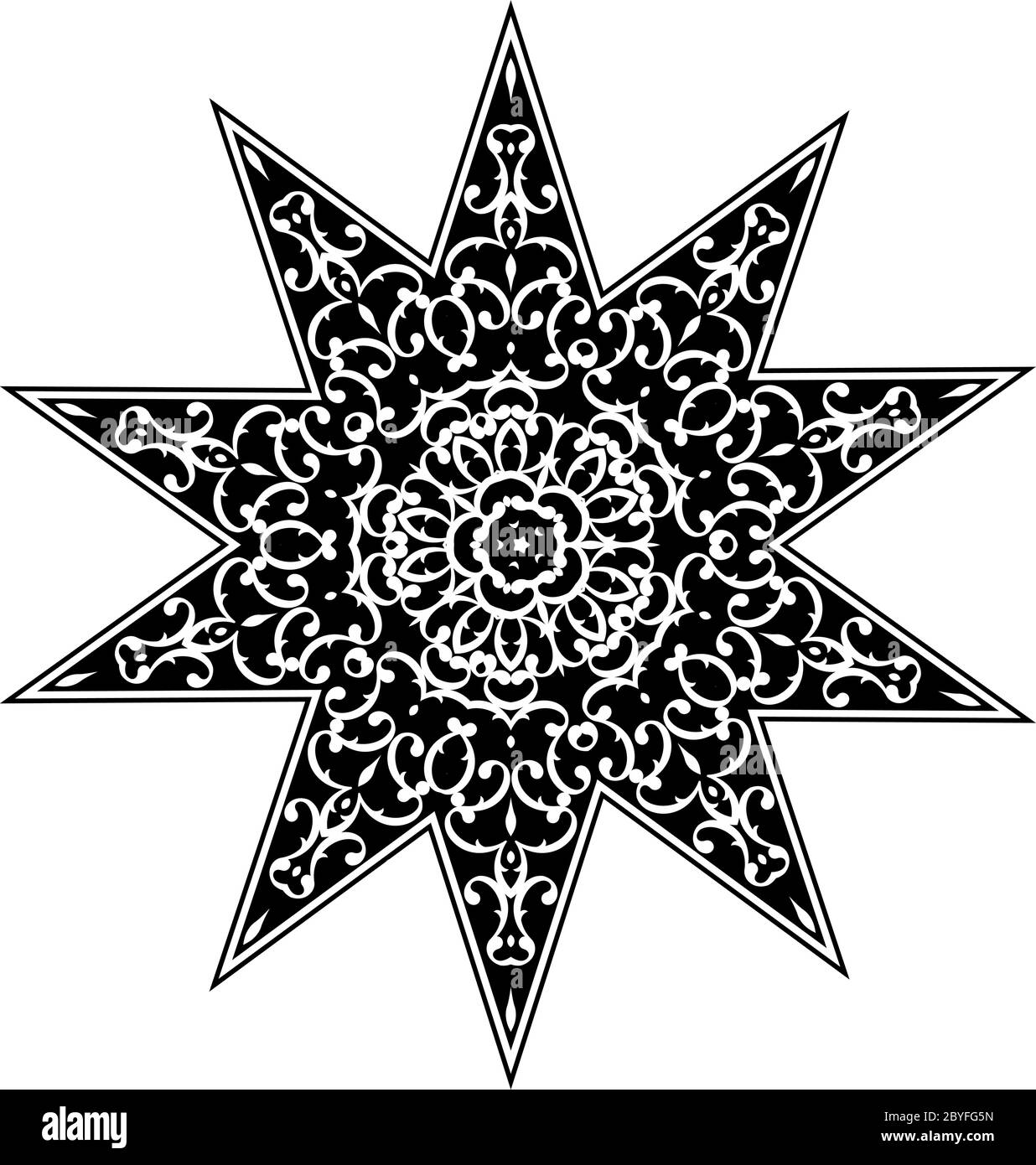 Tattoo Stern Symbol Vektor Illustration Stock Vektor