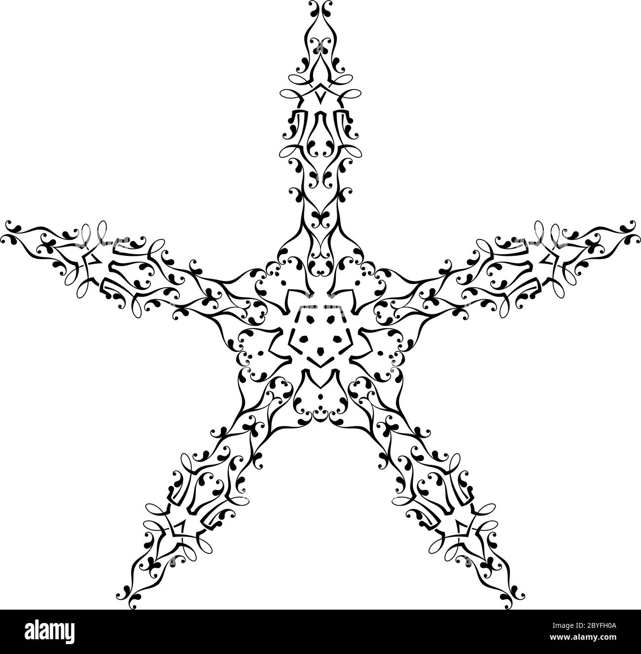 Tattoo Stern Symbol Vektor Illustration Stock Vektor