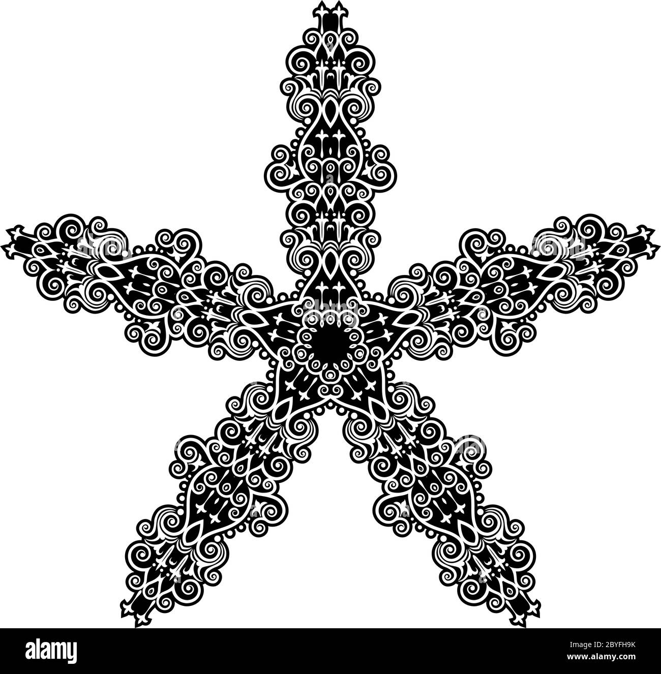 Tattoo Stern Symbol Vektor Illustration Stock Vektor