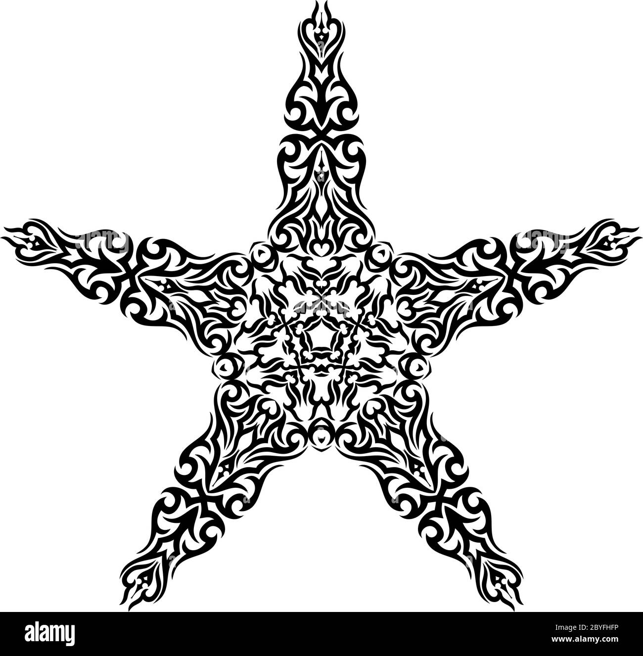 Tattoo Stern Symbol Vektor Illustration Stock Vektor