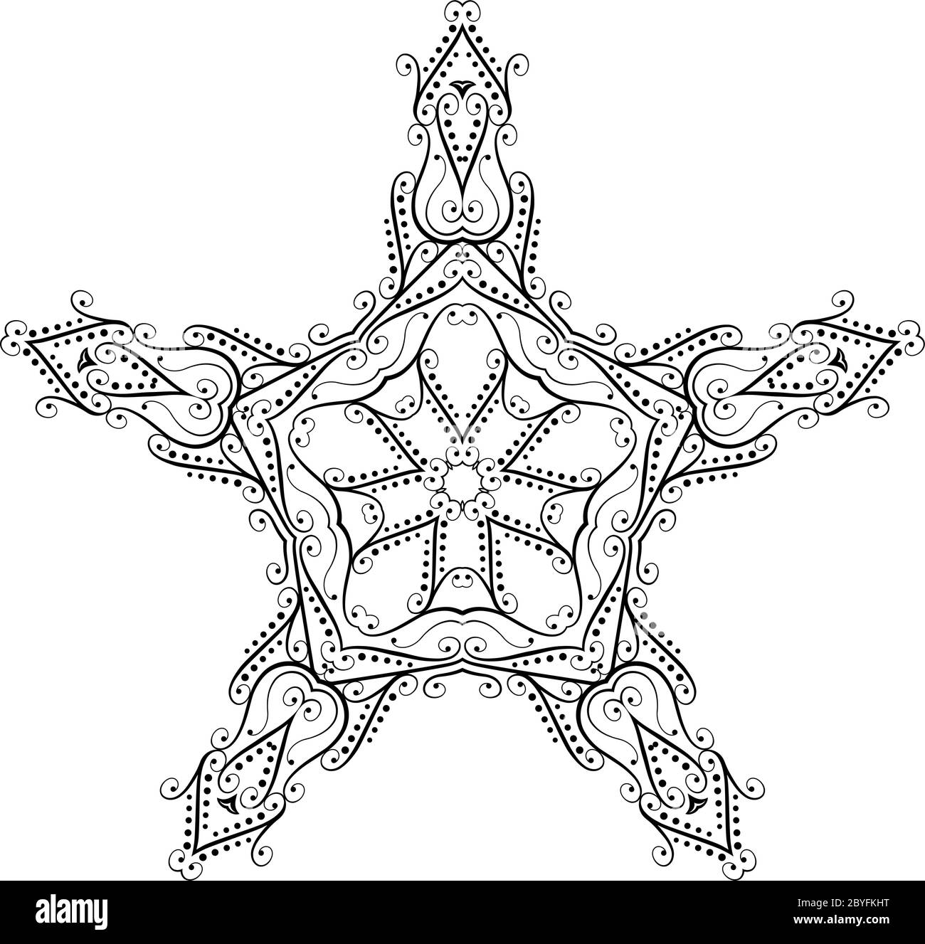 Tattoo Stern Symbol Vektor Illustration Stock Vektor