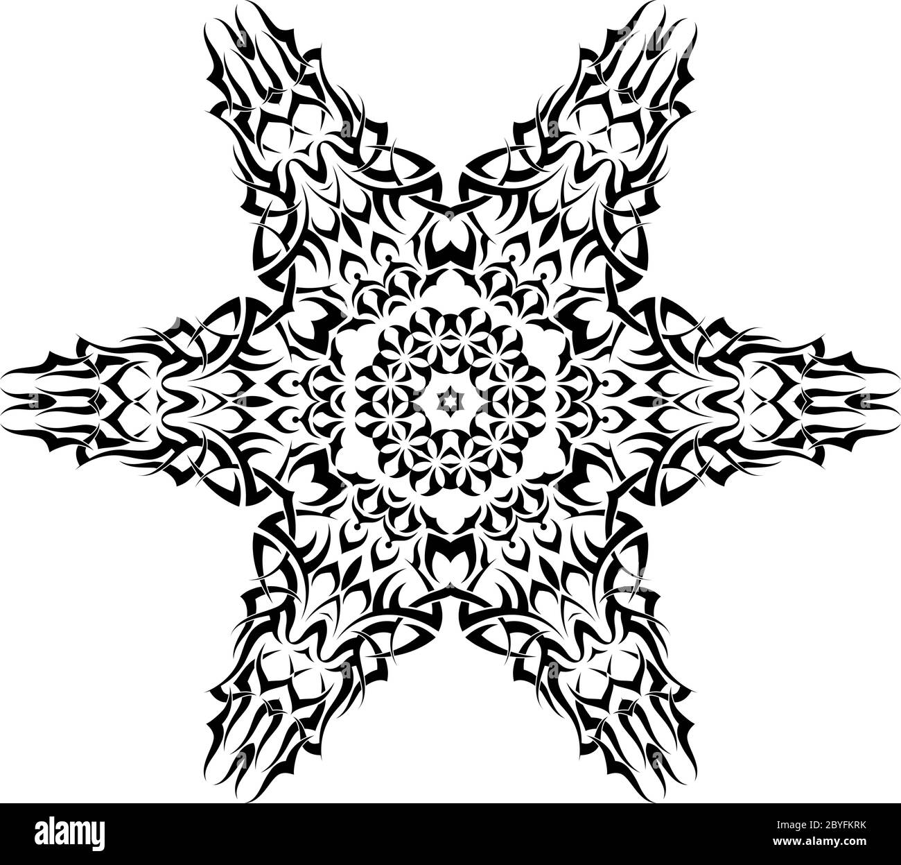 Tattoo Stern Symbol Vektor Illustration Stock Vektor