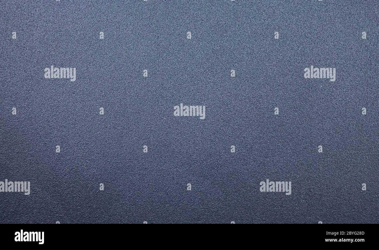 Eine Metallplatte Textur in einer stahlblauen Farbe. Stockfoto