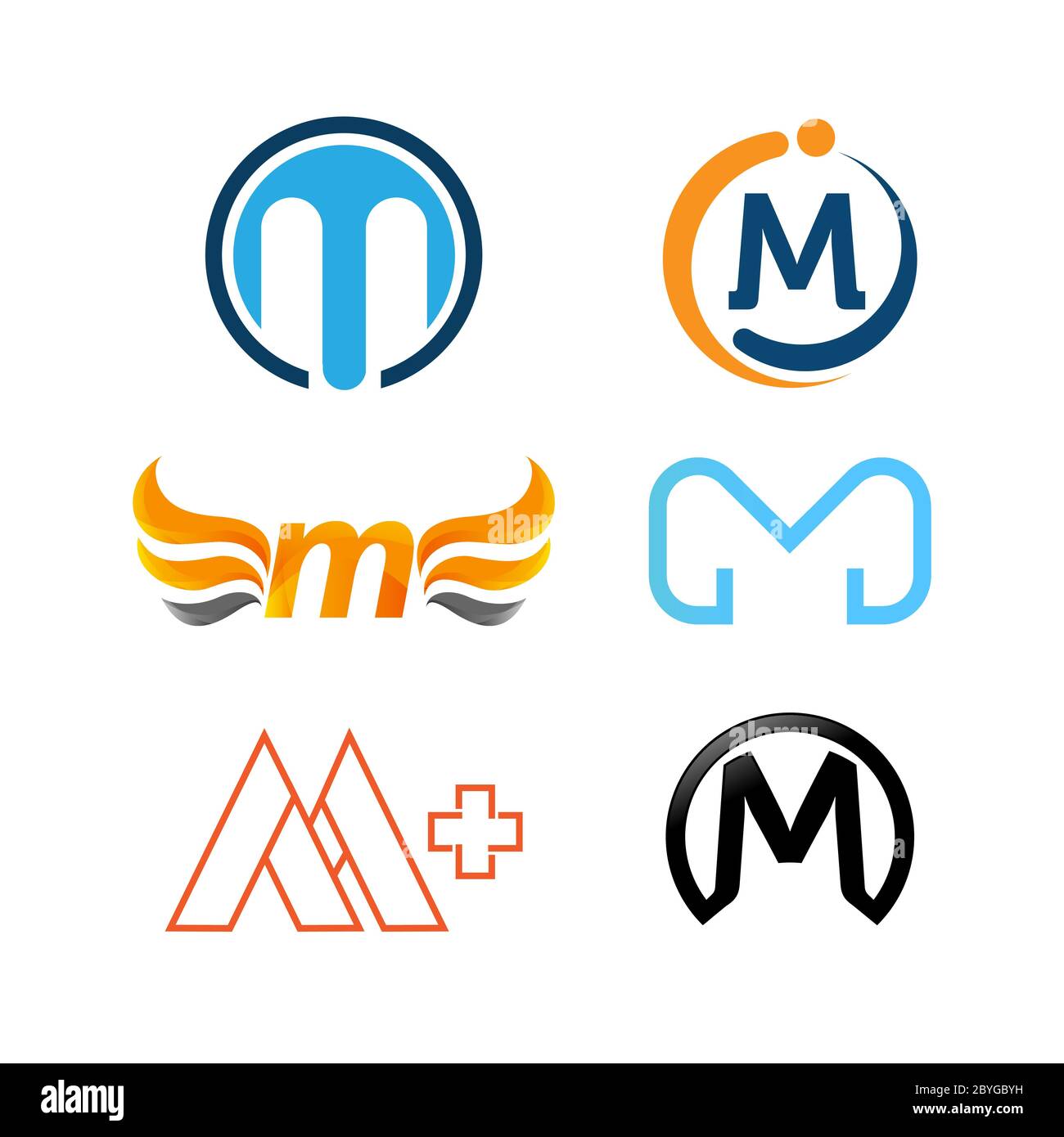 M Letter Idee Vektor-Logo und Anwendung Symbol Vorlage Stock Vektor