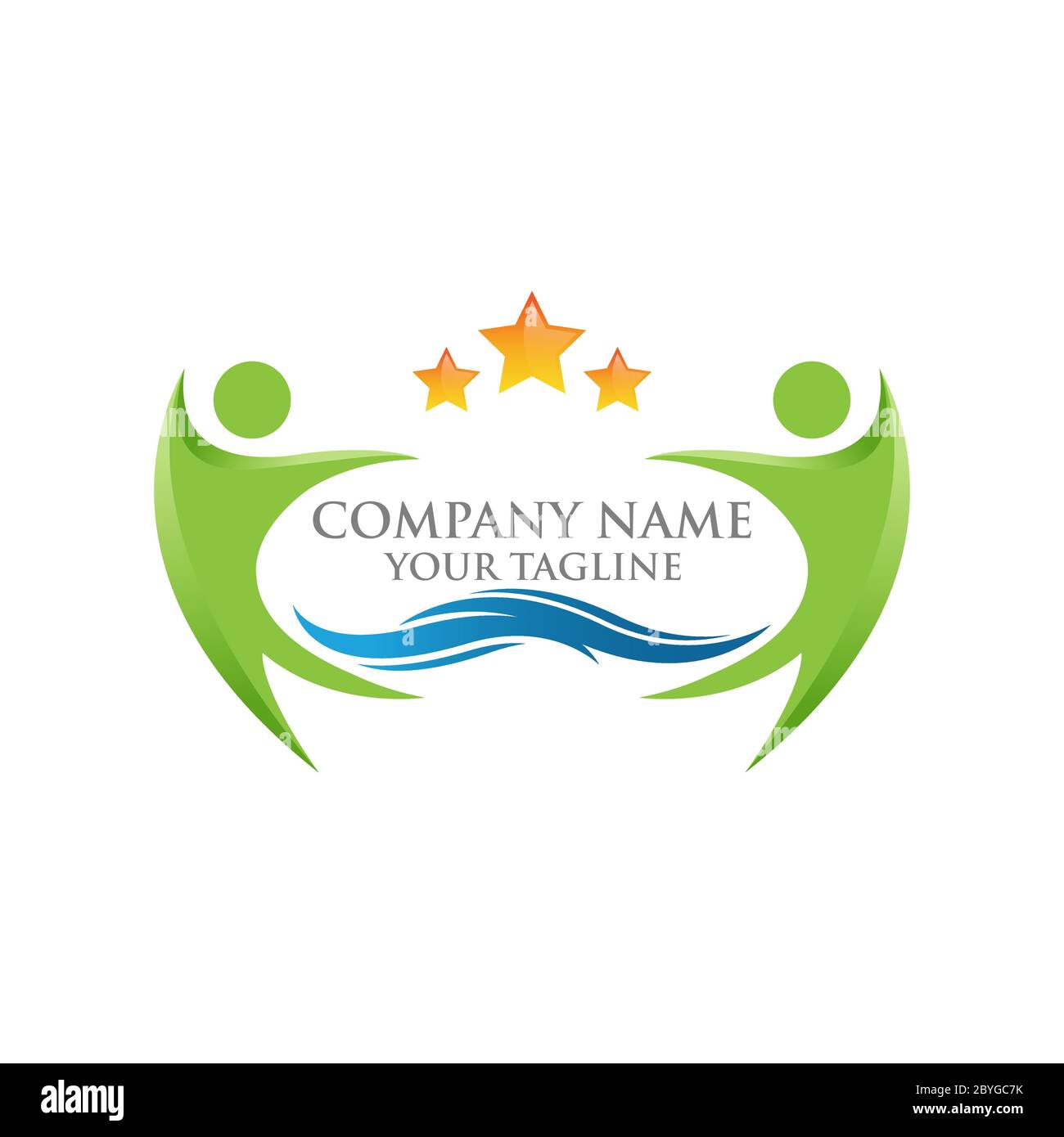 Menschlichen Charakter Vektor logo Konzept Abbildung. Abstrakte mann abbildung Logo Stock Vektor