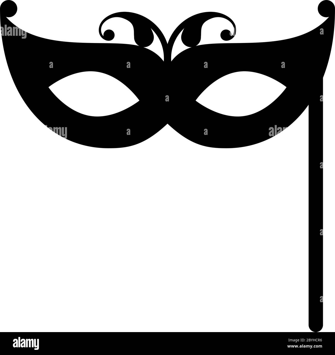 Karneval Maske Symbol Vektor Illustration Stock Vektor