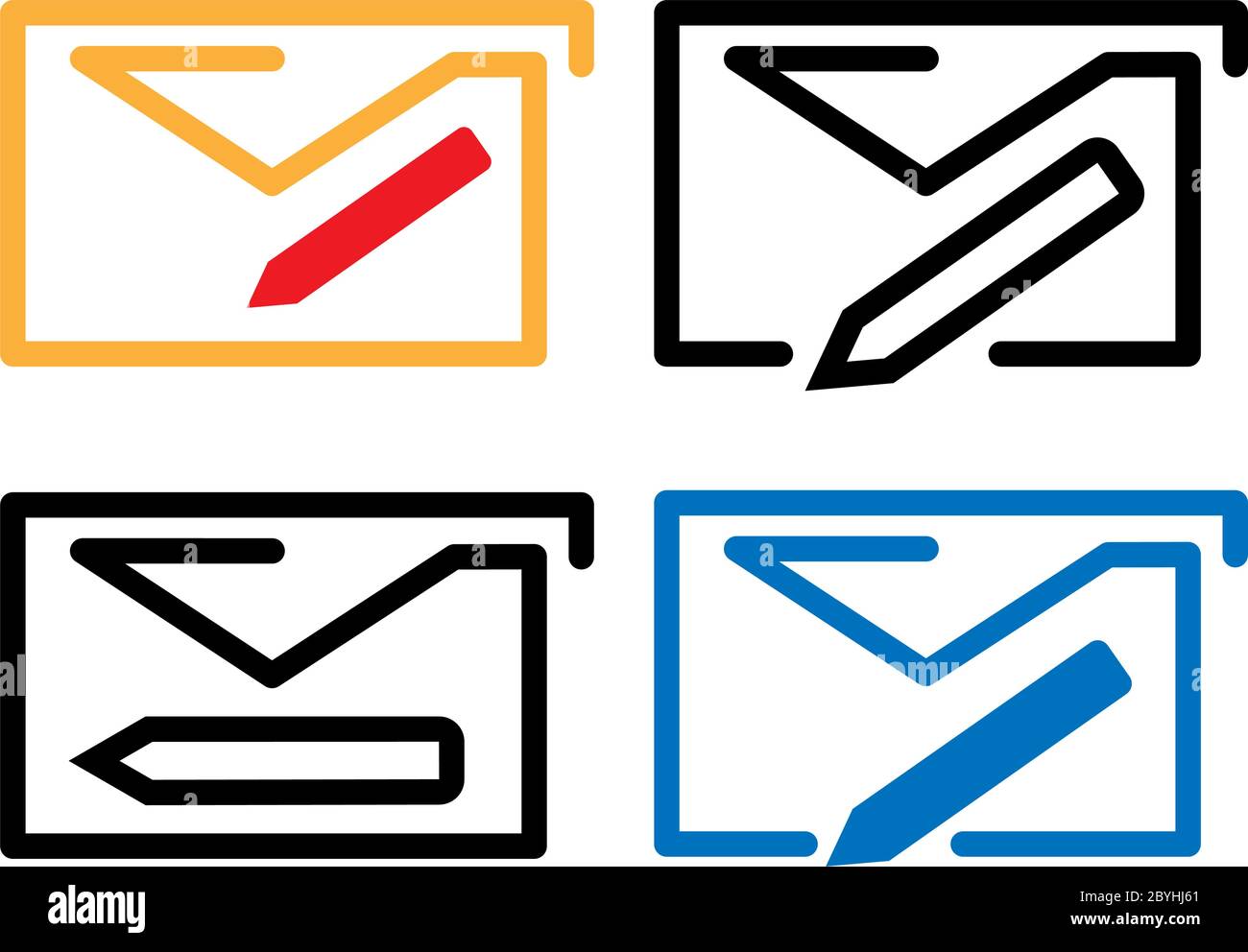 Symbol „E-Mail Verfassen“ Vektorgrafik Stock Vektor