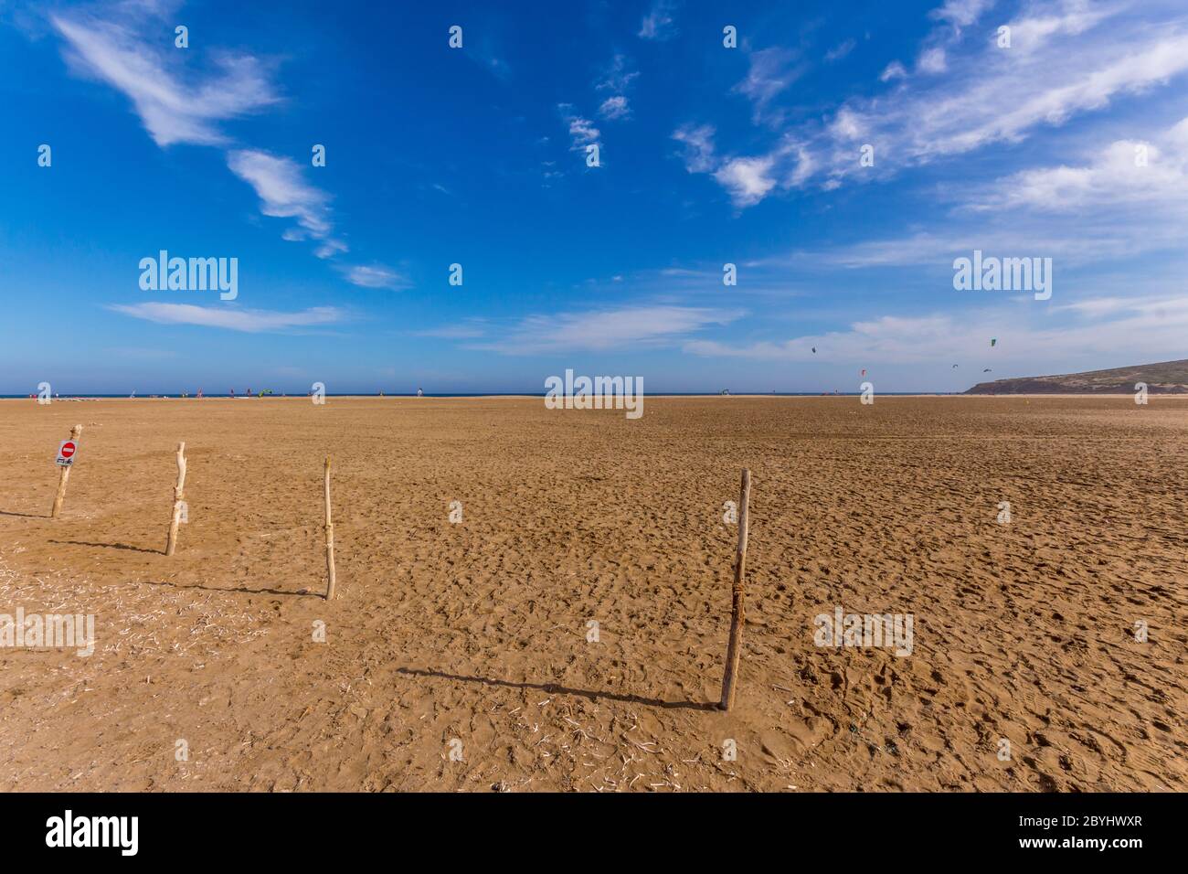 Ein sonniger Tag am Prasonisi Strand, Rhodos Stockfoto