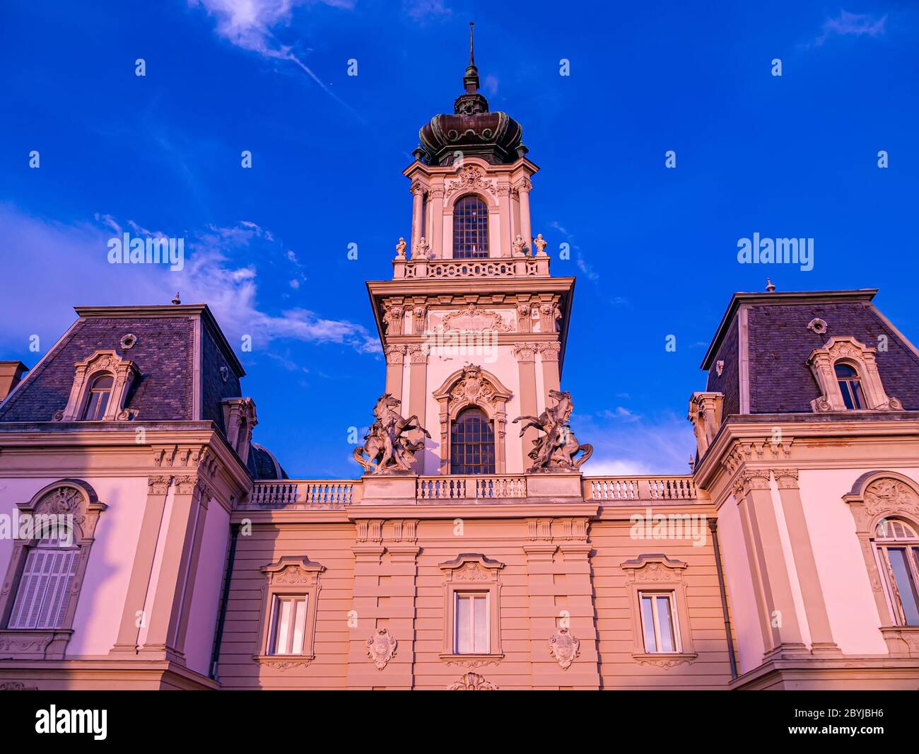 Blick auf das Festetics Palace Kastely in Keszthely, Ungarn Stockfoto