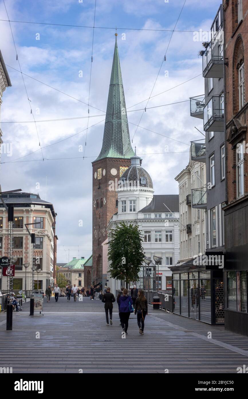 Die Kathedrale Von Aarhus Im Stadtzentrum Von Aarhus Ist Die Höchste Und Längste Kirche Dänemarks Stockfoto