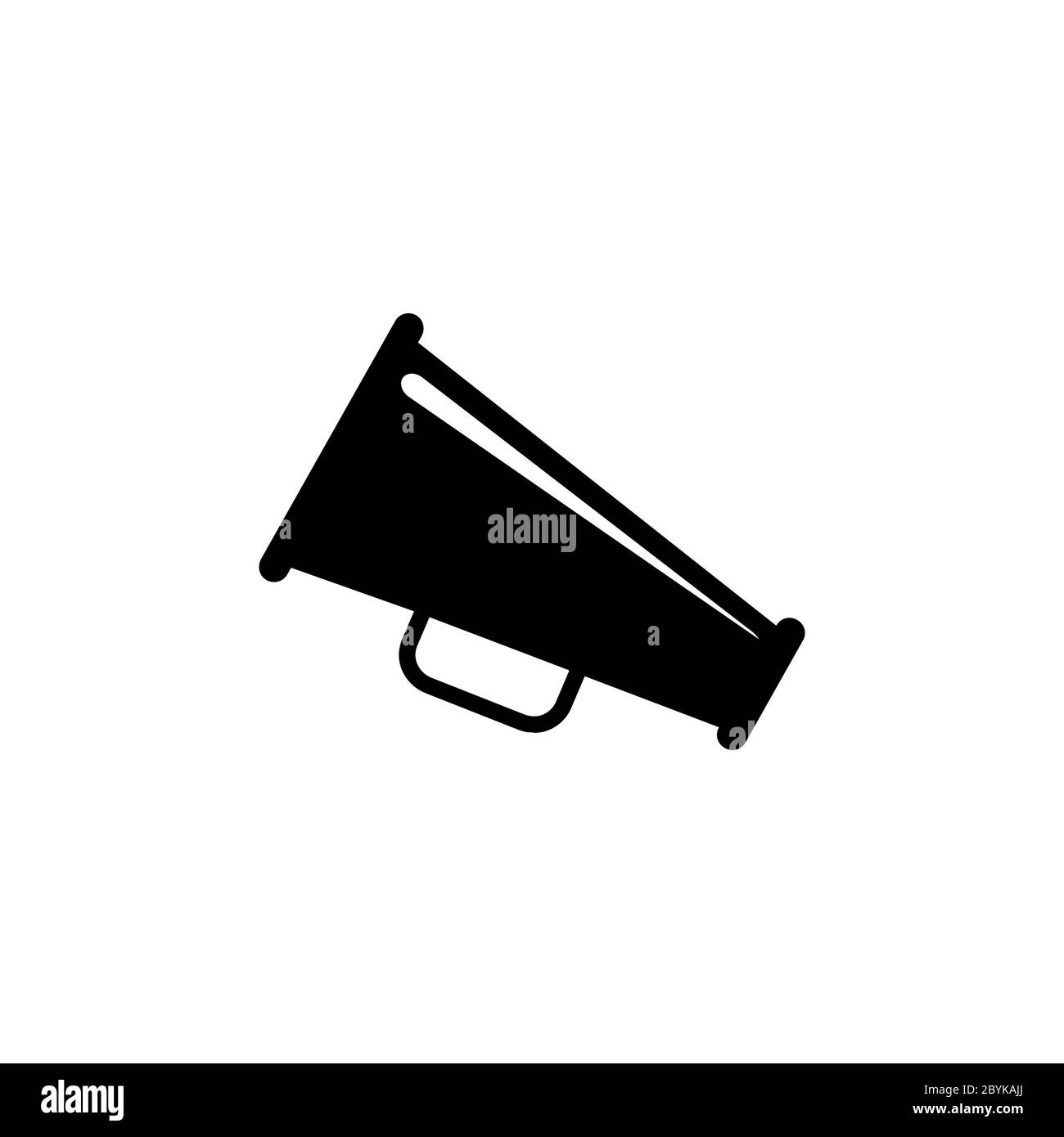 Megaphon oder Lautsprecher-Symbol Logo-Design schwarzes Symbol isoliert auf weißem Hintergrund. Vektor EPS 10. Stock Vektor