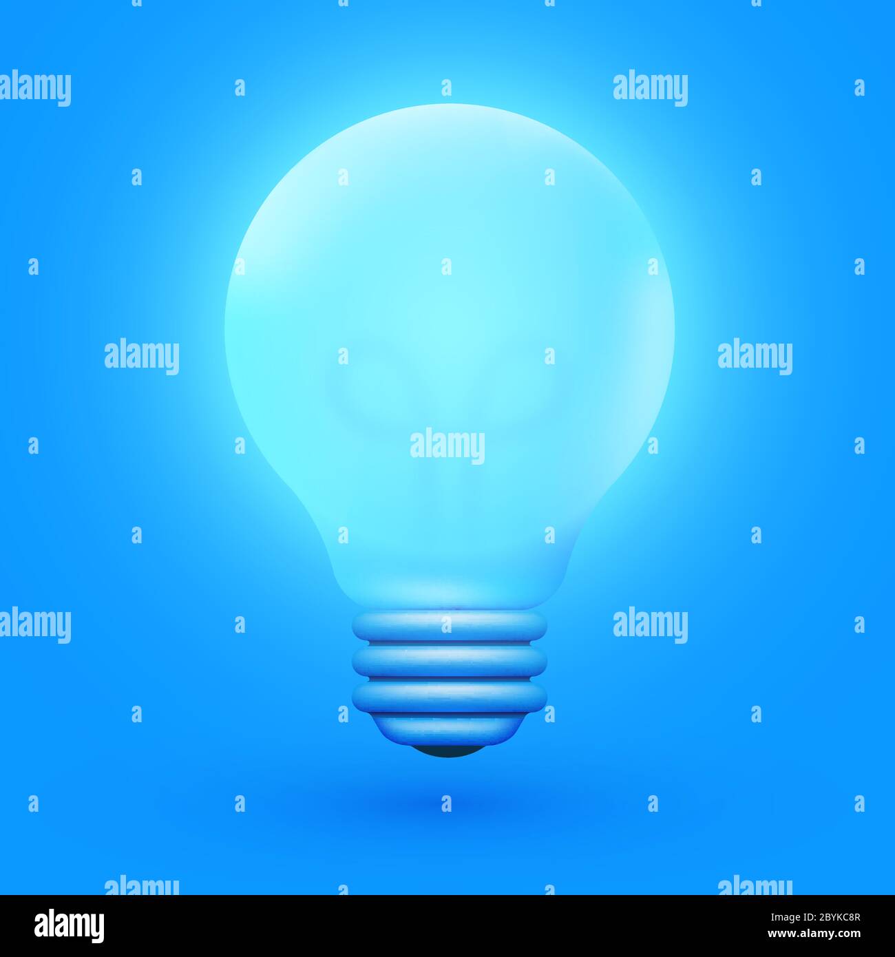 Glühbirne, kreative Idee und Innovation. Inspirationskonzept. Vektorgrafik Stock Vektor