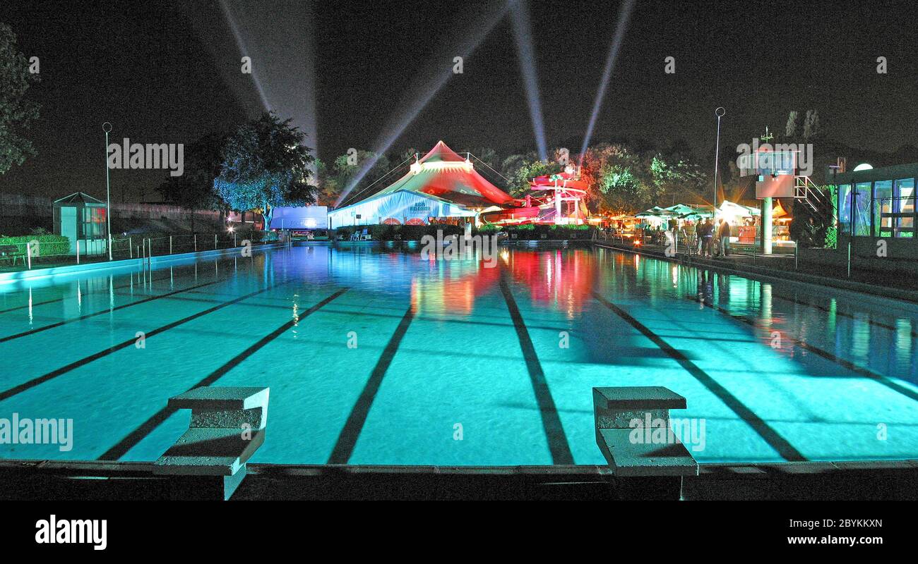 Poolparty, Mülheim, Deutschland Stockfoto