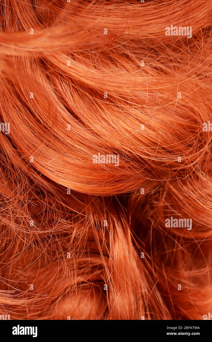 Schöne rote Haare als Hintergrund Stockfoto