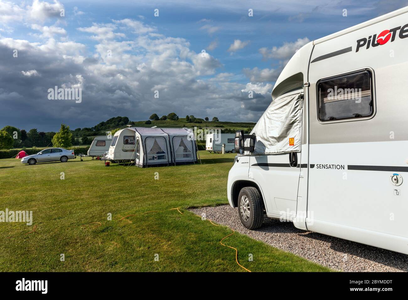 Salisbury Caravan and Camping Club Site; Wilthsire; UK Stockfoto