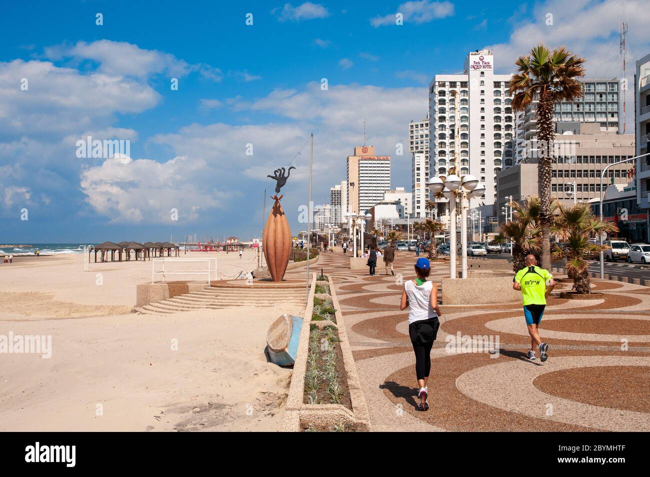 Die Uferpromenade, Tel Aviv, Israel Stockfoto