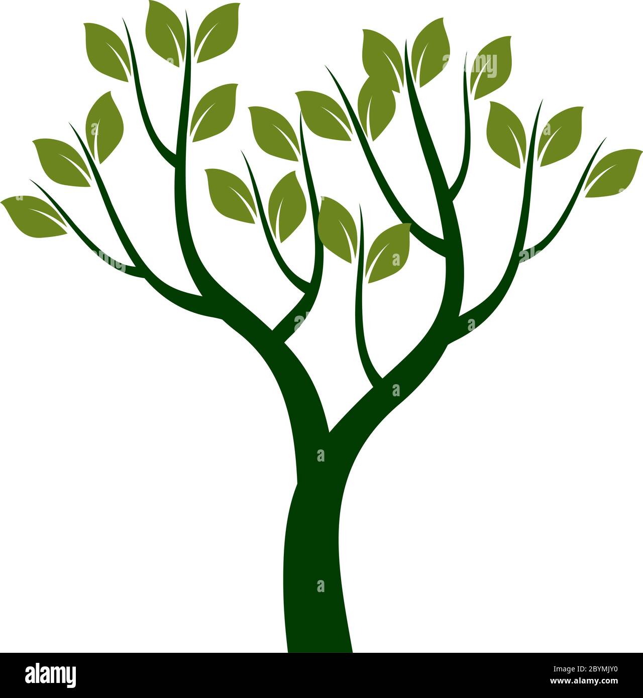 Grune Fruhling Und Dekoration Baum Vektorgrafik Pflanze Im Garten Stock Vektorgrafik Alamy