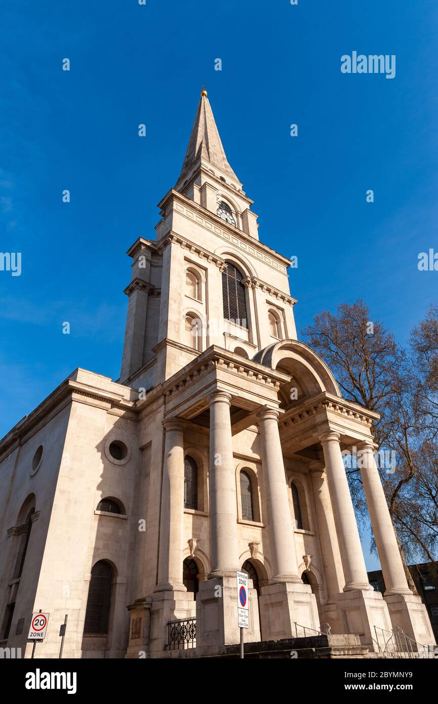 Christ Church in Spitalfields, London, Großbritannien Stockfoto
