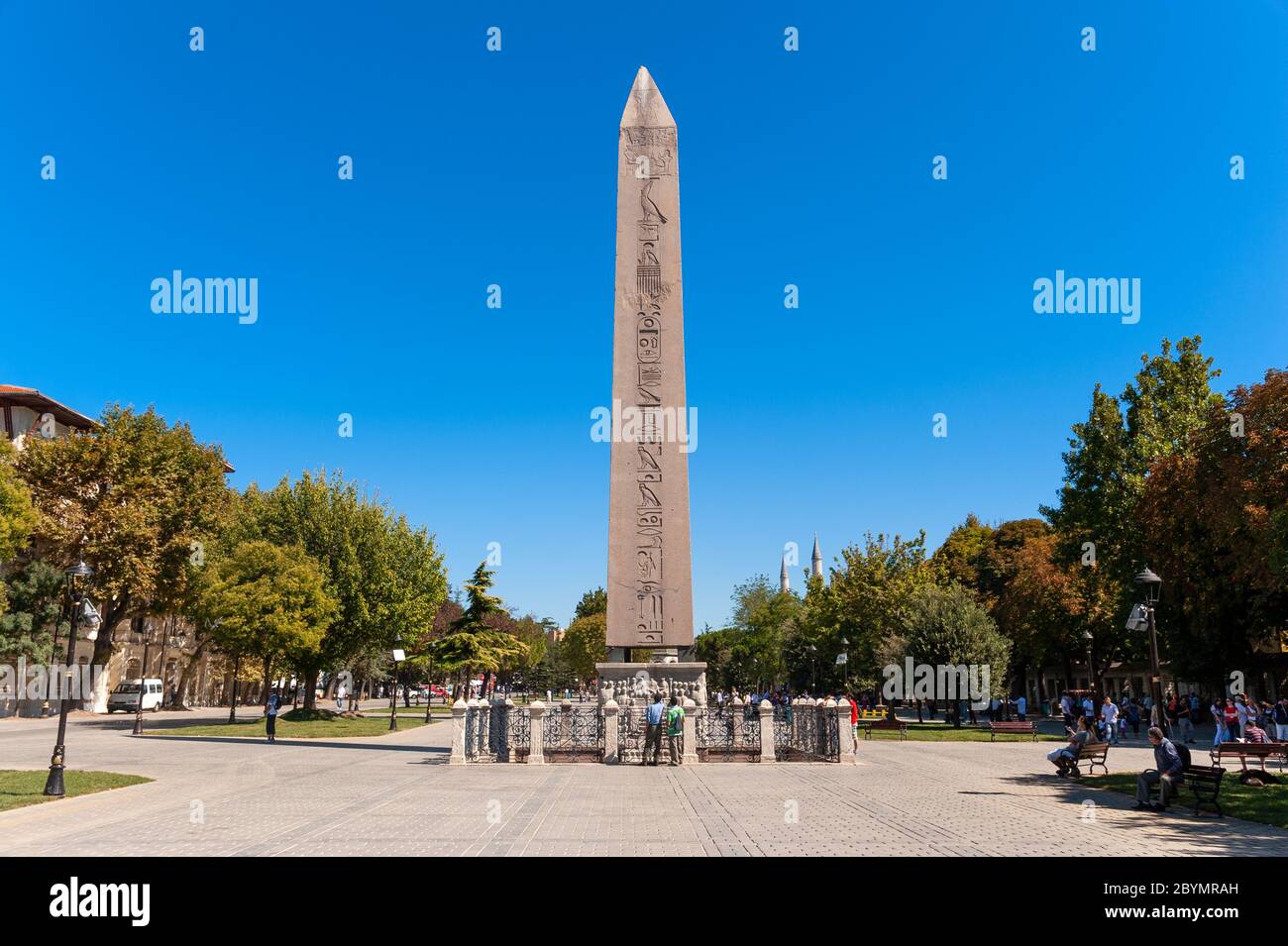 Ägyptischer Obelisk des Theodosius in das Hippodrom von Konstantinopel, Sultanahmet, Istanbul, Türkei Stockfoto