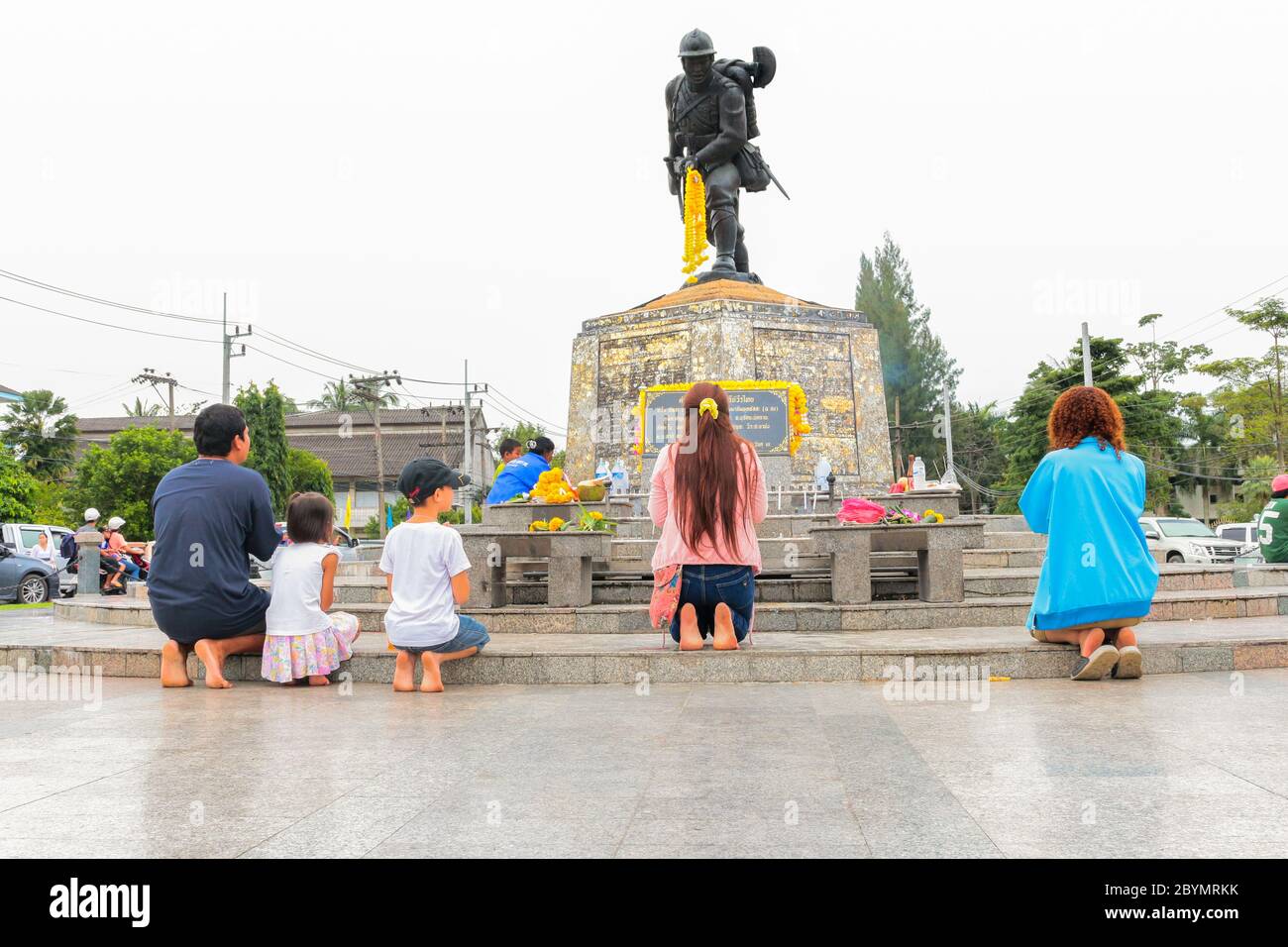 Thailand - Januar 10 :Denkmal des pazifikkrieges (Groß-Ostasien-Krieg) im Wachirawut Soldatenlager im Süden von thailand, Nakhon Si Thammarat am Januar Stockfoto