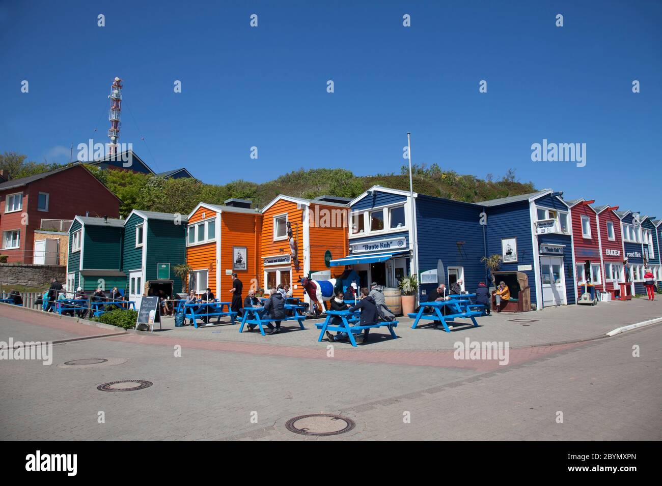 Hummerbuden oder Hummerbuden, Helgoland, Schleswig-Holstein, Deutschland, Europa Stockfoto